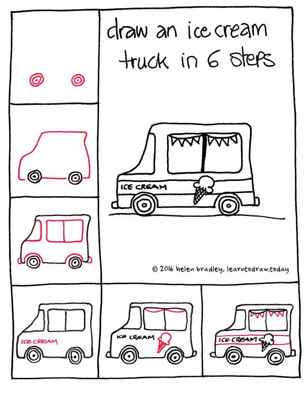 Learn to Draw an Ice Cream Truck in 6 Steps Learn To Draw