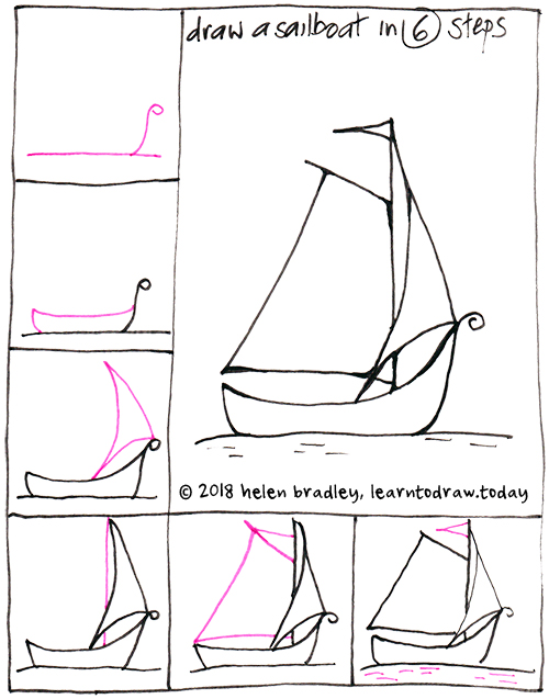 6 step sail boat
