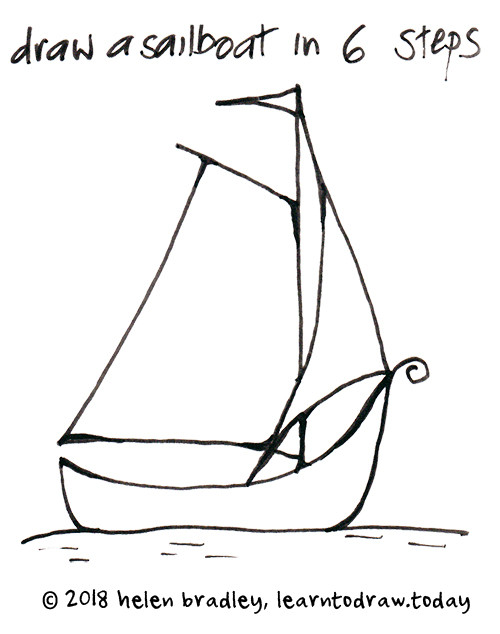 Fancy Sailboat sketch