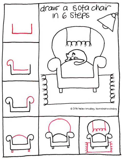 Learn To Draw A Sofa Chair In 6 Steps